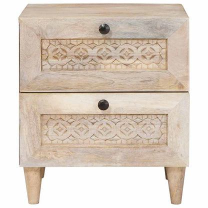 Bedside Cabinet 2 pcs White 40 x 33 x 46 cm Engineered Wood