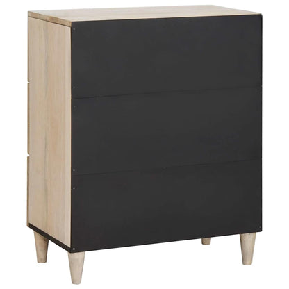 Sideboard White 60 x 33 x 75 cm Solid mango wood