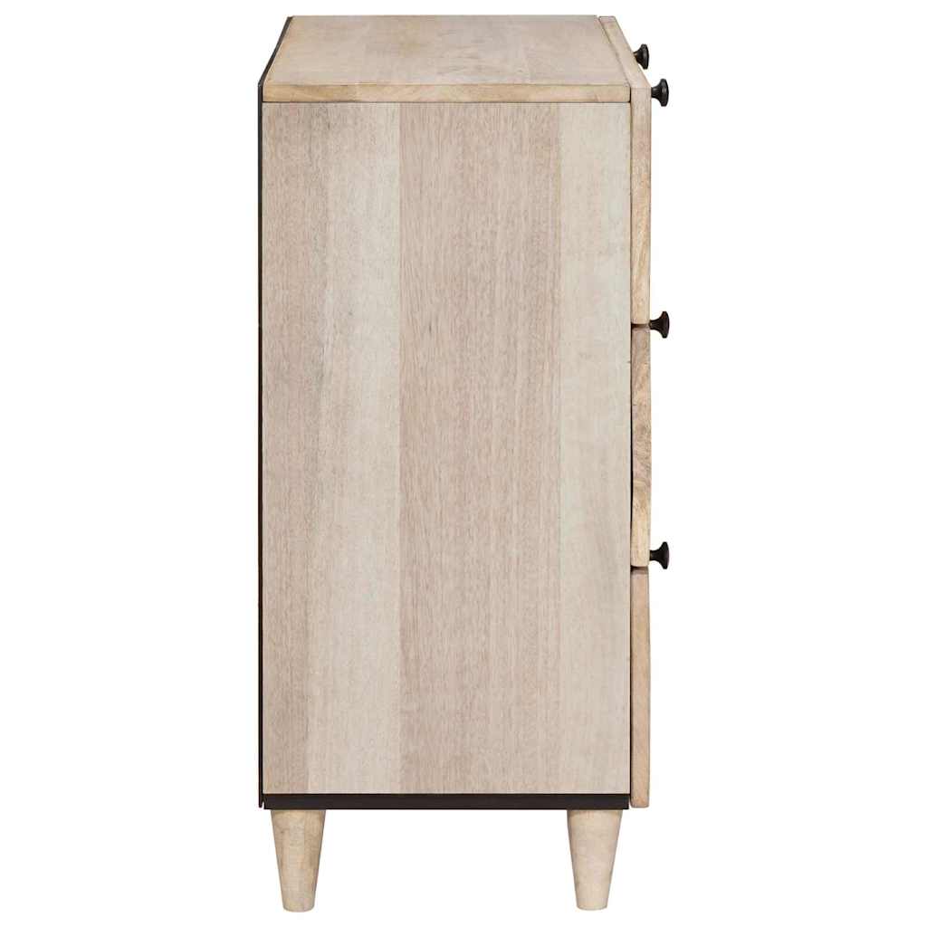 Sideboard White 60 x 33 x 75 cm Solid mango wood
