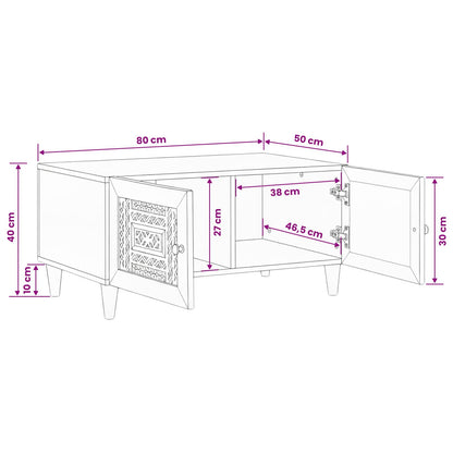 Coffee Table White 80 x 54 x 40 cm Engineered Wood
