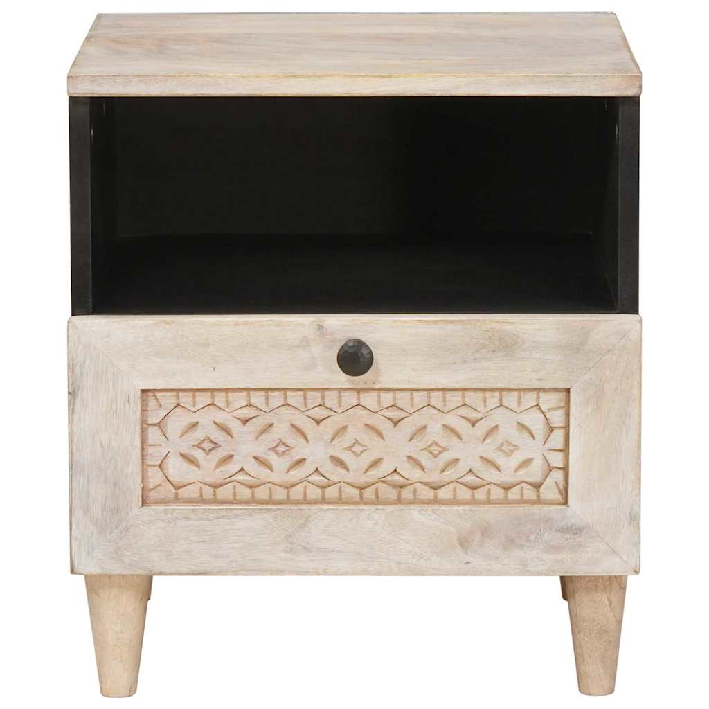 Bedside Cabinet White 40 x 33 x 46 cm Engineered Wood