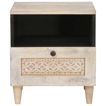 Bedside Cabinet 2 pcs White 40 x 33 x 46 cm Engineered Wood