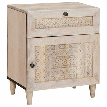 Bedside Cabinet White 50 x 33 x 60 cm Engineered Wood