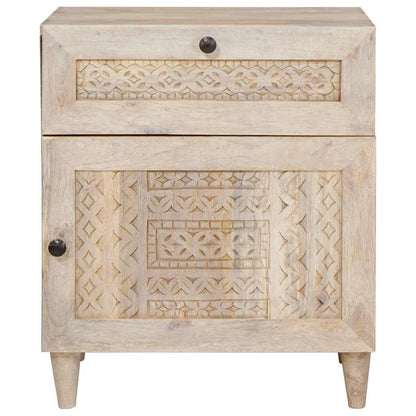 Bedside Cabinet White 50 x 33 x 60 cm Engineered Wood