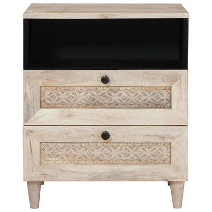 Bedside Cabinet White 50 x 33 x 62 cm Engineered Wood