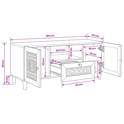 TV Units with Drawer White 105 x 33 x 46 cm Engineered wood