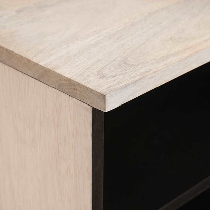 TV Cabinet Bleached White 100 x 33 x 46 cm Solid Mango Wood