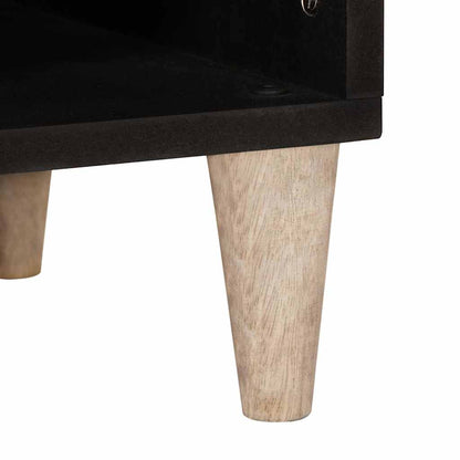 TV Cabinet Bleached White 100 x 33 x 46 cm Solid Mango Wood