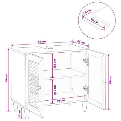 Bathroom Cabinet Wall-mounted with Door White 62 x 33 x 58 cm