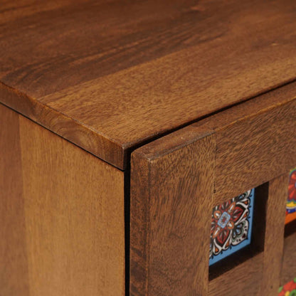 Bedside Cabinet Brown 40 x 33 x 46 cm Solid Mango Wood