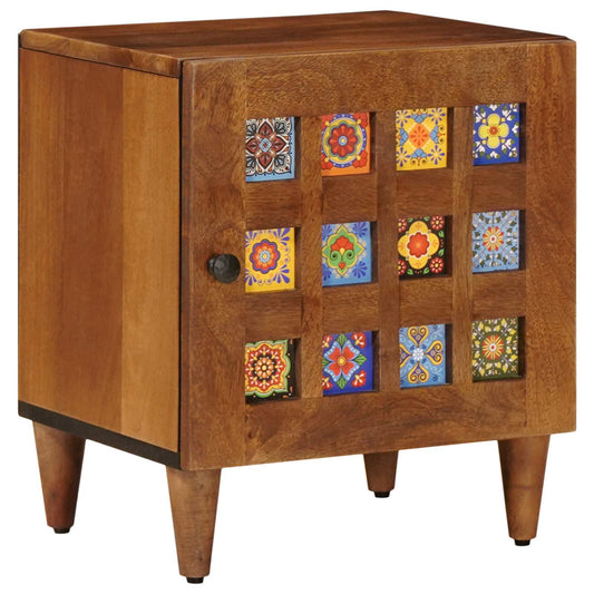 Bedside Cabinet Brown 40 x 33 x 46 cm Solid Mango Wood