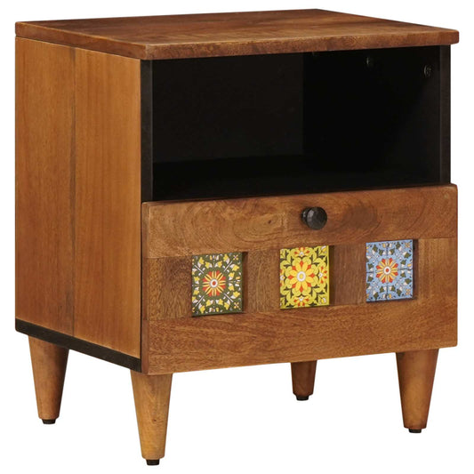 Bedside Cabinet Brown 40 x 33 x 46 cm Solid Mango Wood