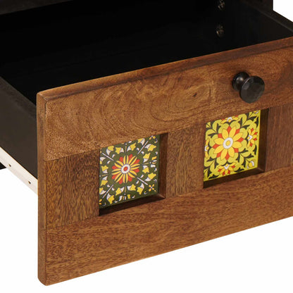 Bedside Cabinet 2 pcs Brown 40 x 33 x 46 cm Solid Mango Wood