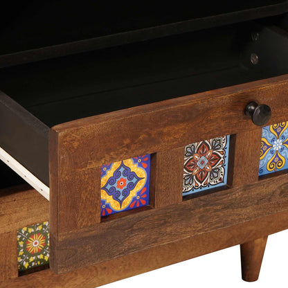 Bedside Cabinet Brown 50 x 33 x 62 cm Solid Mango Wood