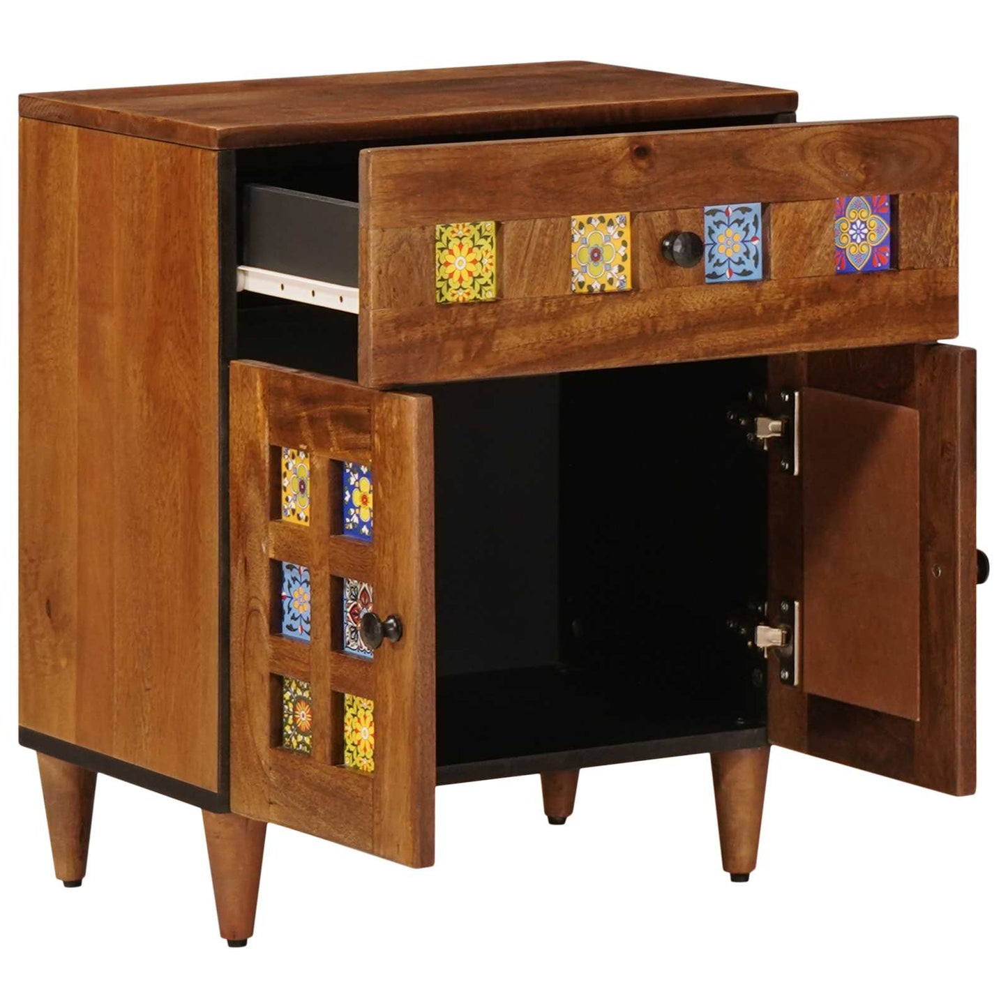 Bedside Cabinet Brown 50 x 33 x 60 cm Solid Mango Wood