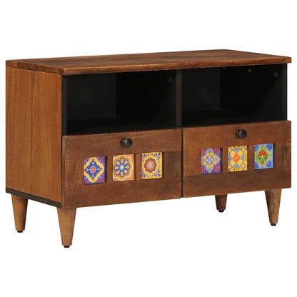 Coffee Table with Drawer Brown 80 x 54 x 40 cm Solid Mango Wood