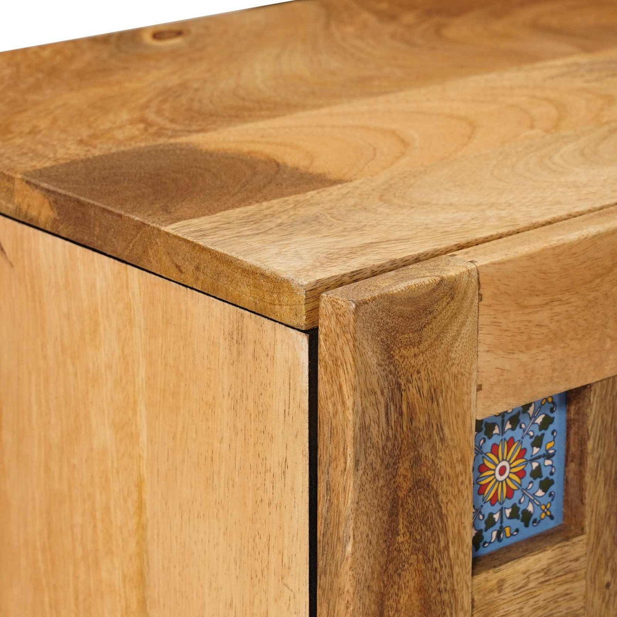 Bedside Cabinet Natural 40 x 33.5 x 46 cm Solid Mango Wood