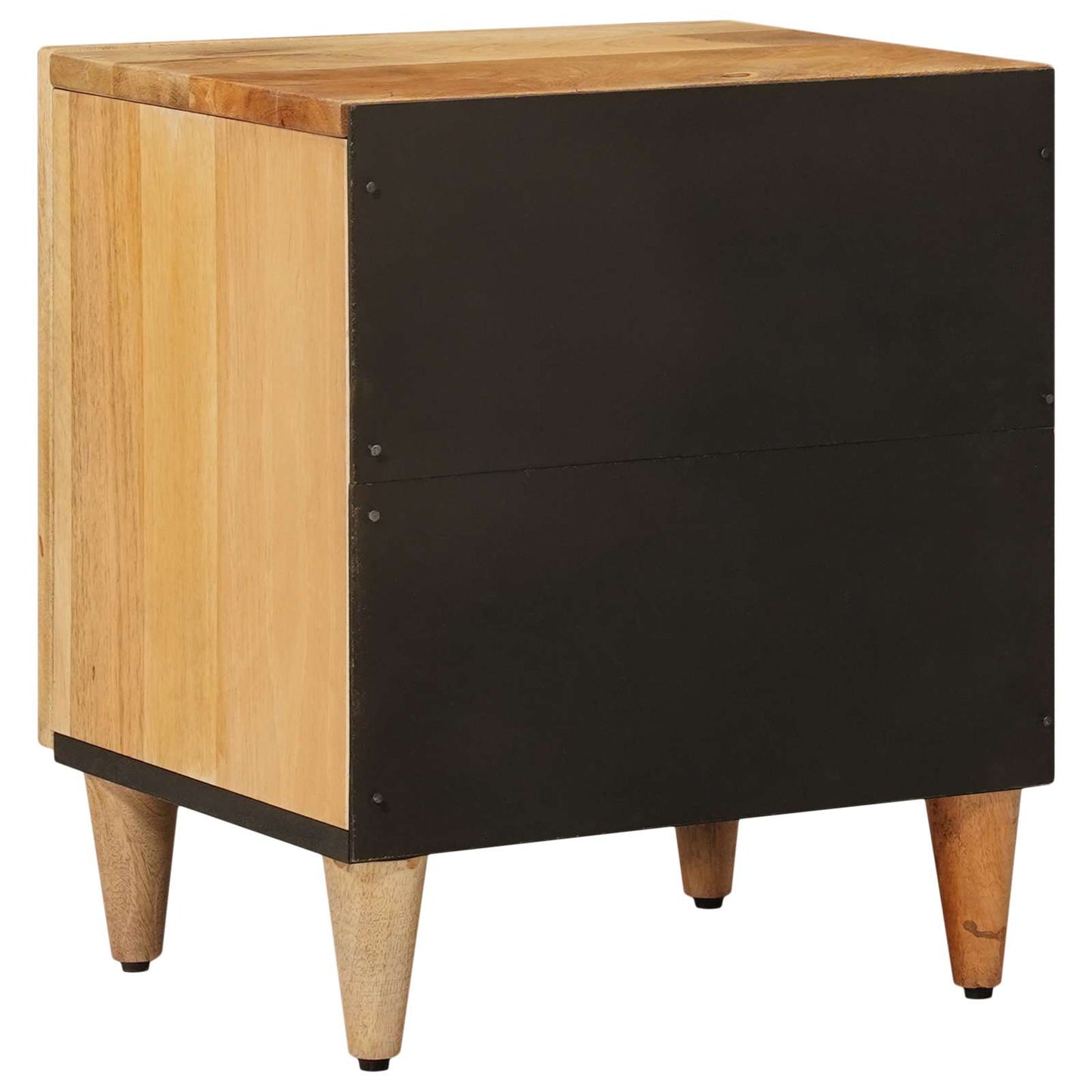 Bedside Cabinet 2 pcs Natural 40 x 33 x 46 cm Solid Mango Wood