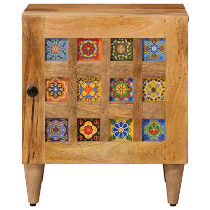 Bedside Cabinet 2 pcs Natural 40 x 33 x 46 cm Solid Mango Wood