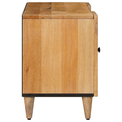 TV Cabinet with Shelf Natural 105 x 33 x 46 cm Solid Mango Wood
