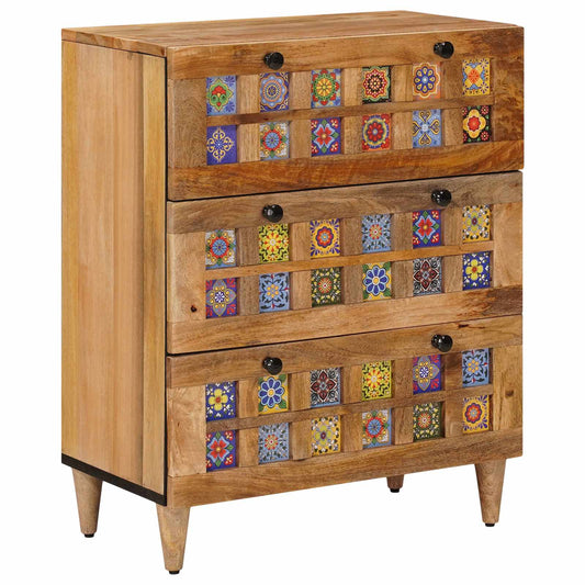 Sideboard 60 x 33 x 75 cm Solid Mango Wood Natural