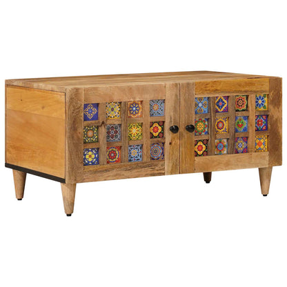 Coffee Table Natural 80 x 50 x 40 cm Solid Mango Wood