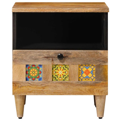 Bedside Cabinet Natural 40 x 33 x 46 cm Solid Mango Wood