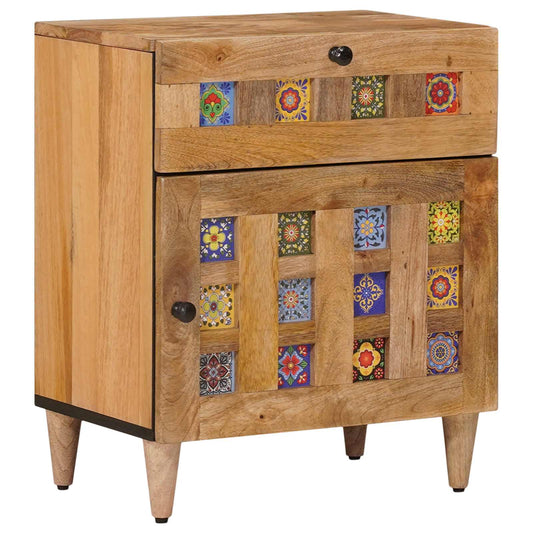 Bedside Cabinet Natural 50 x 33 x 60 cm Solid Mango Wood