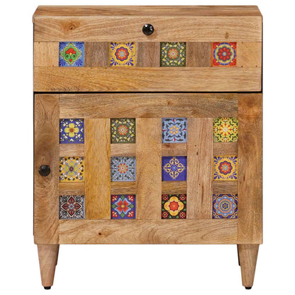 Bedside Cabinet Natural 50 x 33 x 60 cm Solid Mango Wood