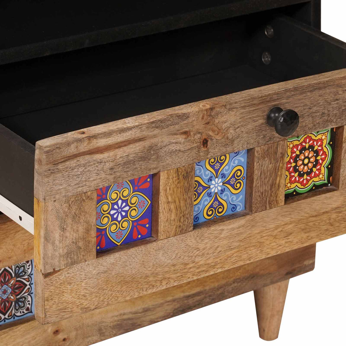 Bedside Cabinet Natural 50 x 33 x 62 cm Solid Mango Wood