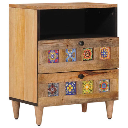 Bedside Cabinet Natural 50 x 33 x 62 cm Solid Mango Wood