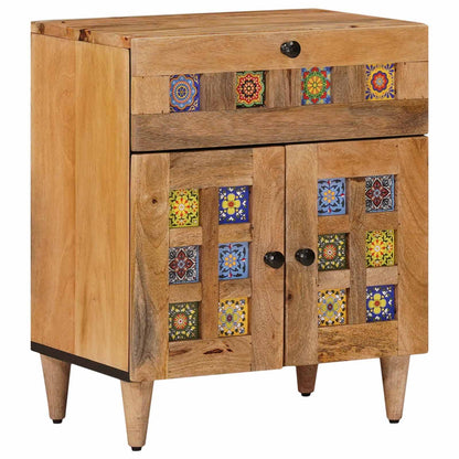 Bedside Cabinet Natural 50 x 33 x 60 cm Solid Mango Wood