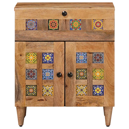 Bedside Cabinet Natural 50 x 33 x 60 cm Solid Mango Wood