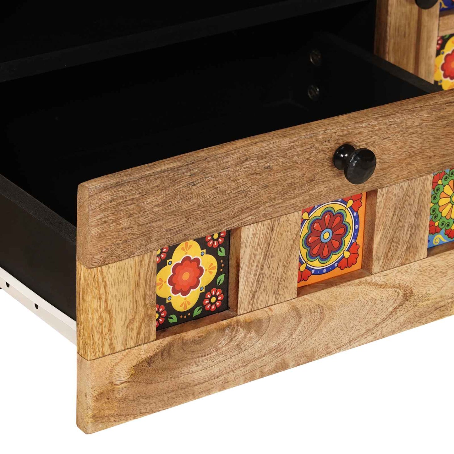 TV Cabinet Natural 105 x 33.5 x 46 cm Solid Mango Wood