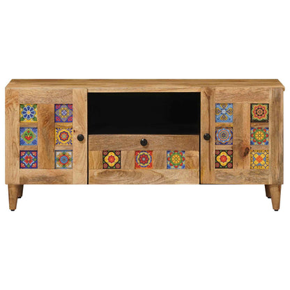 TV Cabinet Natural 105 x 33.5 x 46 cm Solid Mango Wood
