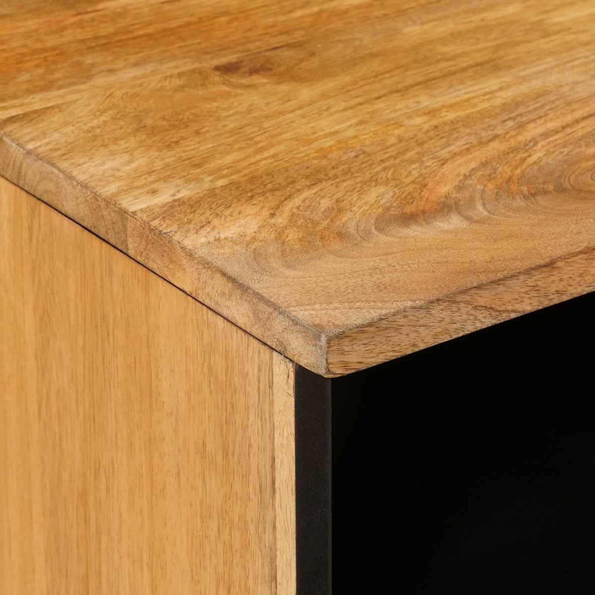 TV Cabinet with Shelf Natural 100 x 33 x 46 cm Solid Mango Wood