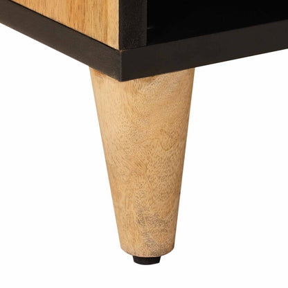 TV Cabinet with Shelf Natural 100 x 33 x 46 cm Solid Mango Wood