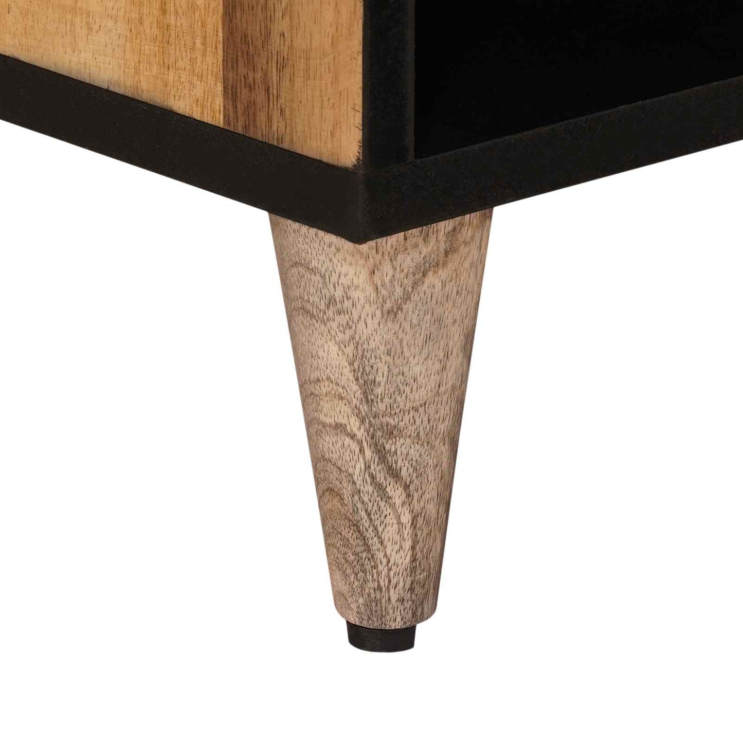 TV Cabinet with Drawer Natural 80 x 33 x 46 cm Solid Mango Wood