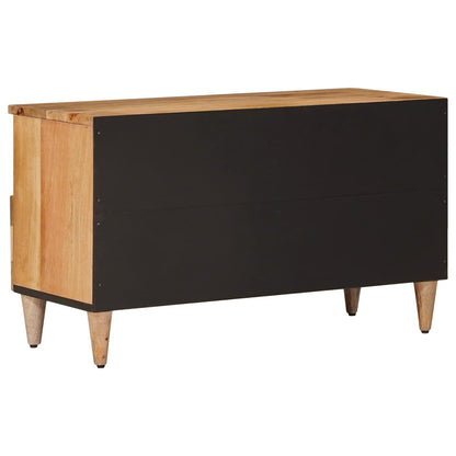 TV Cabinet with Drawer Natural 80 x 33 x 46 cm Solid Mango Wood