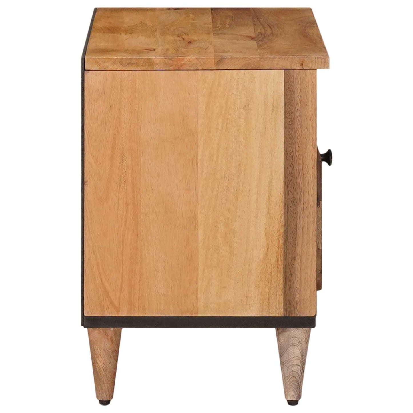 TV Cabinet with Drawer Natural 80 x 33 x 46 cm Solid Mango Wood