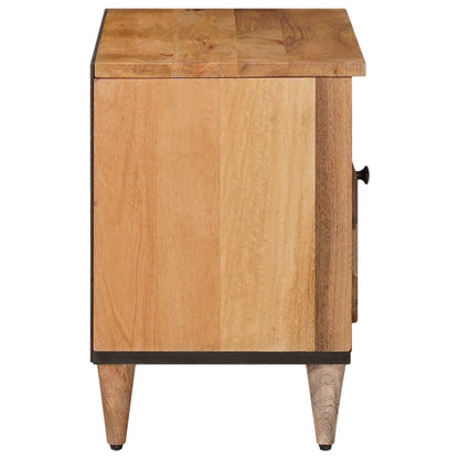 TV Cabinet with Drawer Natural 80 x 33 x 46 cm Solid Mango Wood