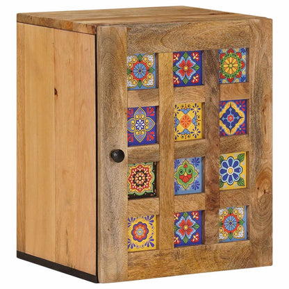 Bathroom Hanging Cabinet with Storage Natural 38 x 33 x 48 cm