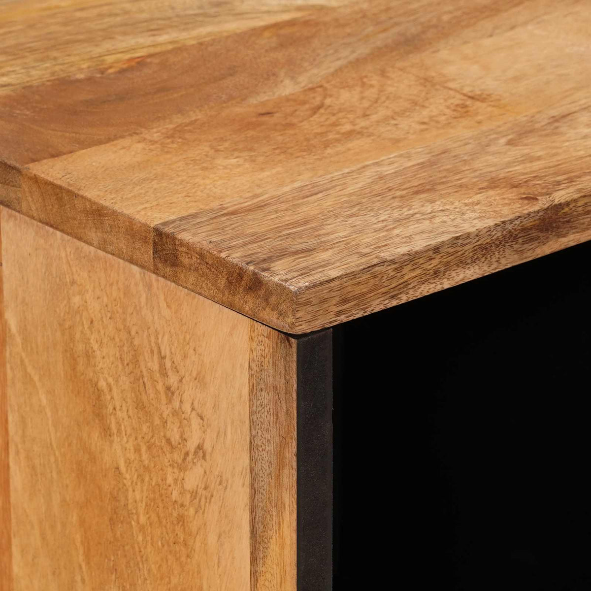 Sideboard with Storage Natural 80 x 33 x 75 cm Solid Mango Wood