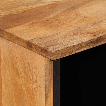 Sideboard with Storage Natural 80 x 33 x 75 cm Solid Mango Wood