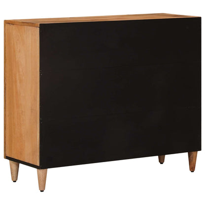 Sideboard with Shelf Natural 90 x 33 x 75 cm Solid Mango Wood