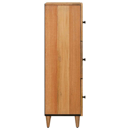 Highboard with Door Natural 40 x 33 x 110 cm Solid Mango Wood
