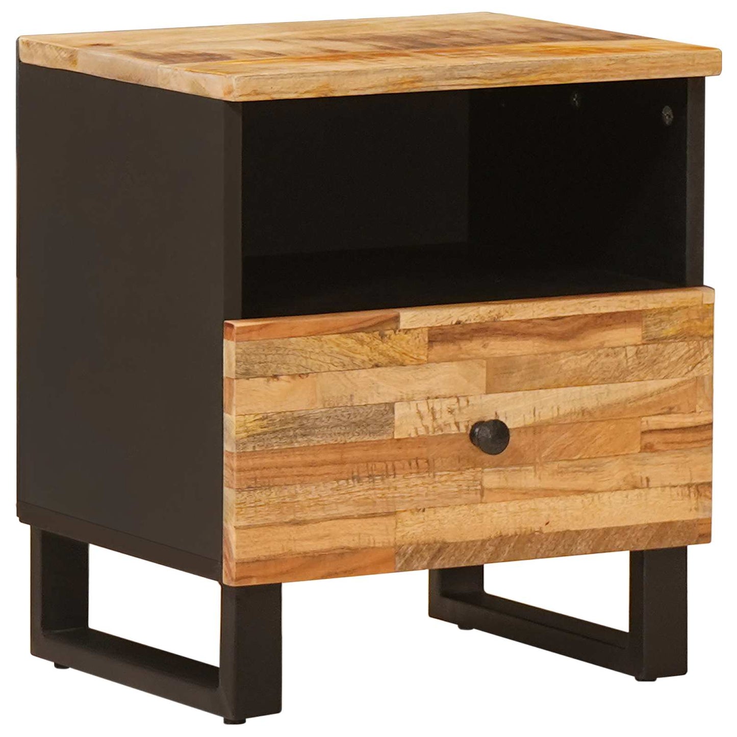 Bed cabinet 2 pcs Brown 40 x 33 x 46 cm Solid Mango Wood