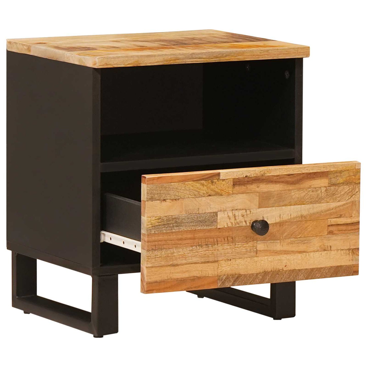 Bed cabinet 2 pcs Brown 40 x 33 x 46 cm Solid Mango Wood