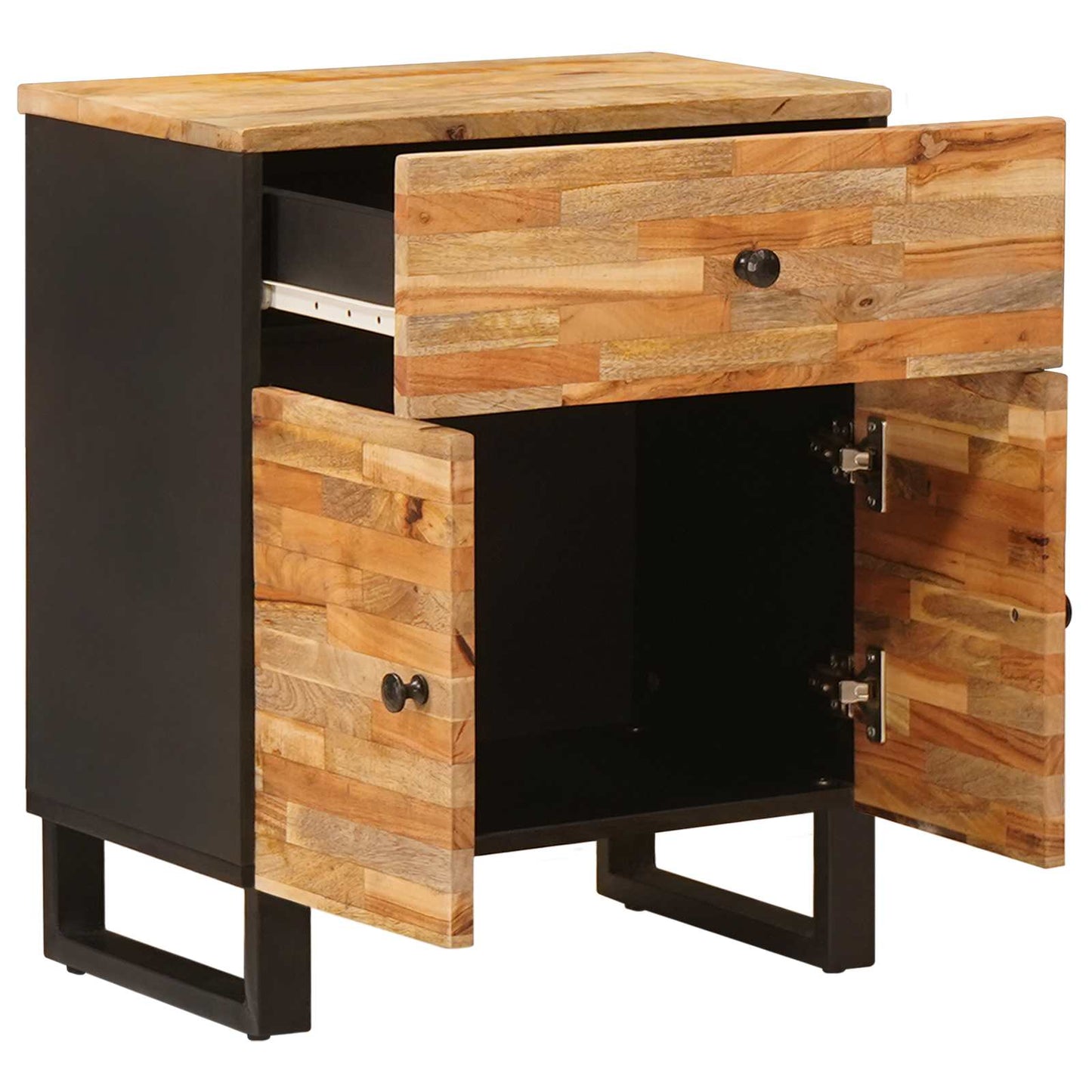 Bed cabinet with Drawer Brown 50 x 33 x 60 cm Solid Mango Wood