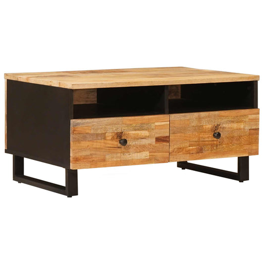 Coffee Table Brown 80 x 54 x 40 cm Solid Mango Wood
